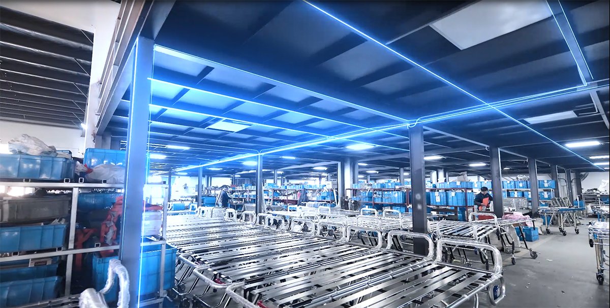 Stretcher manufacturing in the Jiekang Medical factory