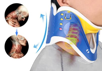 Side view of a rigid cervical collar