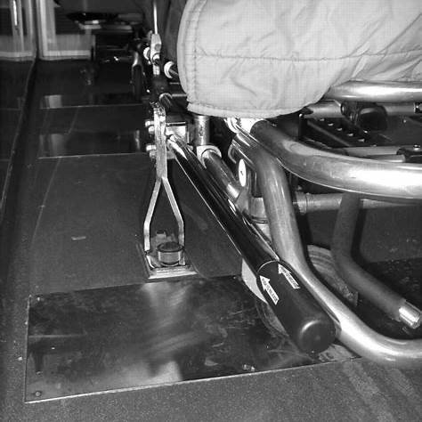 ambulance stretcher rail lock