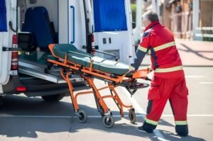 ambulance stretcher unloading