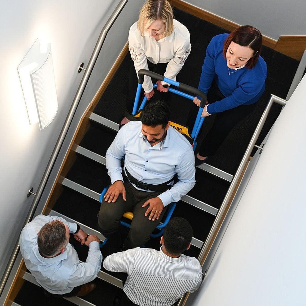 Evacuation chair on stairs