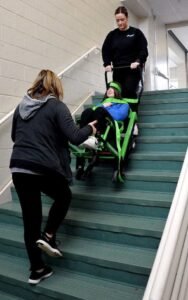 Evacuation chair for buildings