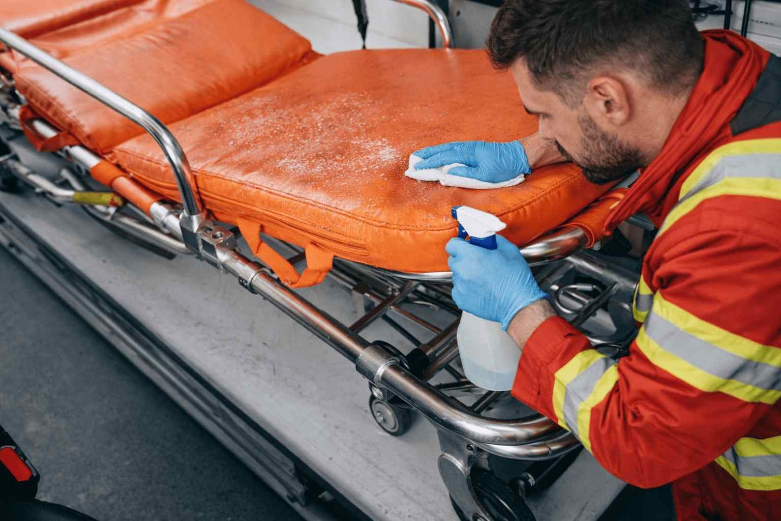 ambulance stretcher clean